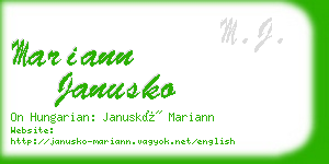 mariann janusko business card